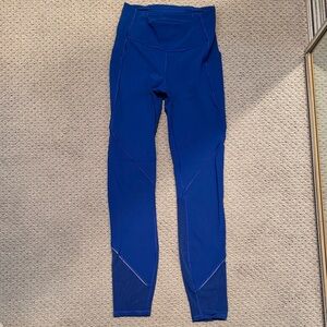 Blue wunder train Lululemon leggings size 2